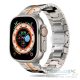  Tech-Protect STAINLESS LINE rozsdamentes acél óraszíj Titán / Narancs, Apple Watch 42mm (S1-S3) / 44mm / 45mm / 46mm / 49mm készülékhez