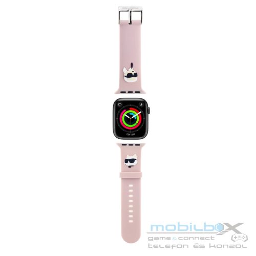 Karl Lagerfeld óraszíj pink KLAWLSLKCNP Apple Watch 42mm (S1-S3) / 44mm / 45mm / 46mm / 49mm készülékhez