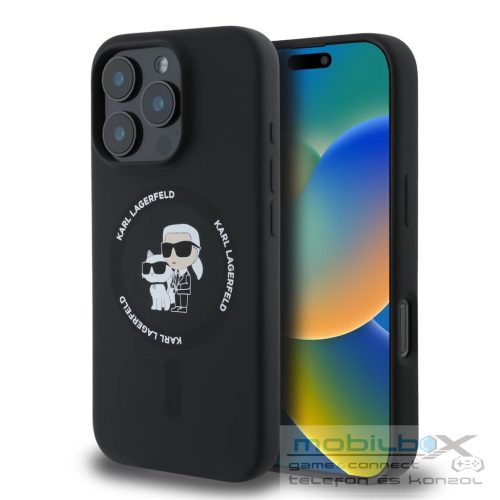 Karl Lagerfeld tok fekete KLHMP16LSCMKCRHK Apple Iphone 16 Pro készülékhez