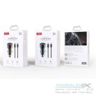 XO CC60 Autós Töltő szett 3A 60W USB-A/USB-C foglalatokkal + USB-C/USB-C kábellel a csomagban