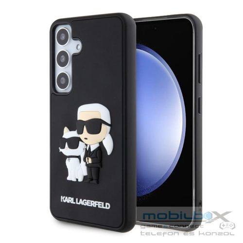 Karl Lagerfeld tok fekete KLHCS24S3DRKCNK Samsung Galaxy S24 készülékhez