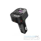 XO BCC17 FM Transzmitter Autós Töltő 30W, USB-C/USB-C kábellel a csomagban