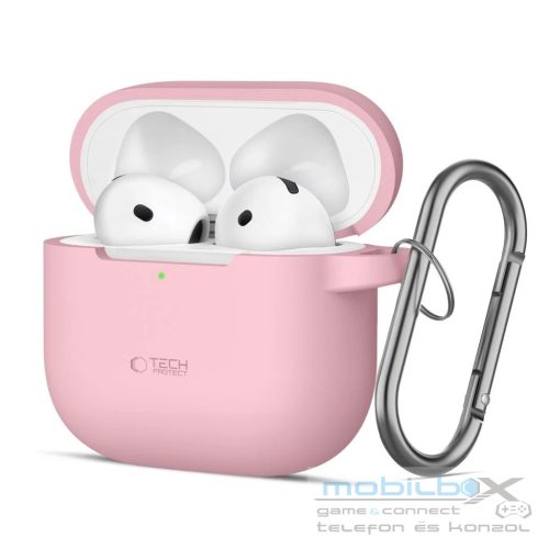 Tech-Protect Silicone Hook tok Apple AirPods 4 készülékhez Dusty Pink