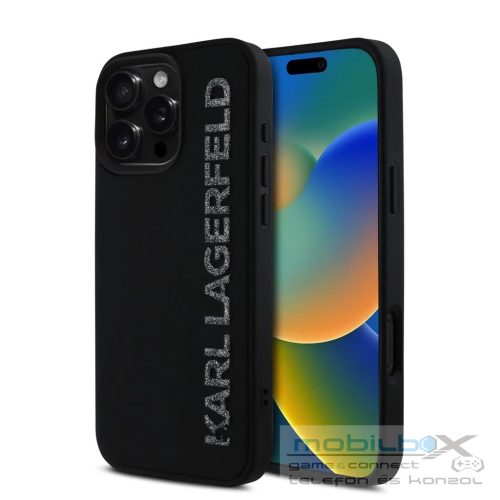 Karl Lagerfeld tok fekete KLHCP16XRBKGVCK Apple iPhone 16 Pro Max készülékhez