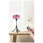 XO SS08 Vezeték nélküli Selfie tripod bot, 68cm Fekete