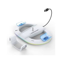   iPega P5S045 függőleges töltőállvány with RGB a PS5 Slim/PS5 Pro készülékhez fehér