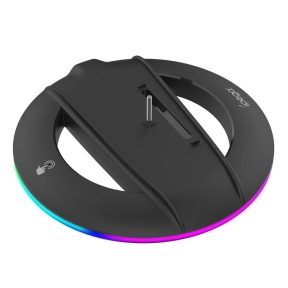 iPega P5S025SH függőleges állvány RGB-vel PS5 Slim/PS5 Pro készülékhez fekete