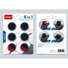 iPega P5006 Szilikon Hüvelykujj Fedők PS5 készülékhez, 6 db, fekete/piros