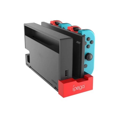iPega 9186 Töltőállomás pro N-Switch készülékhez a Joy-con fekete/piros