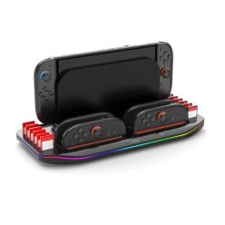   iPega SW2210 Multifunkciós Töltő RGB Állvány Nintendo Switch 2 készülékhez fekete (Sérült csomagolás)